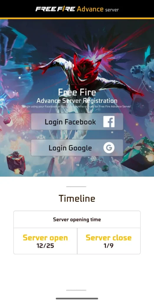 How to Register for Free Fire Advance Server