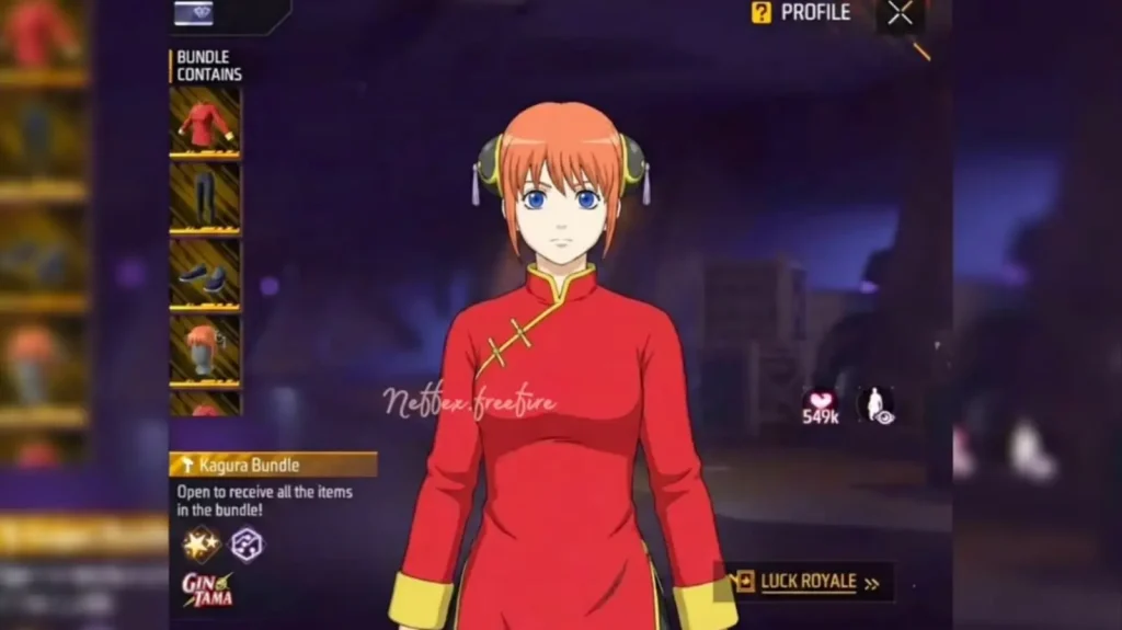 Free Fire x Gin Tama: Kagura Bundle
