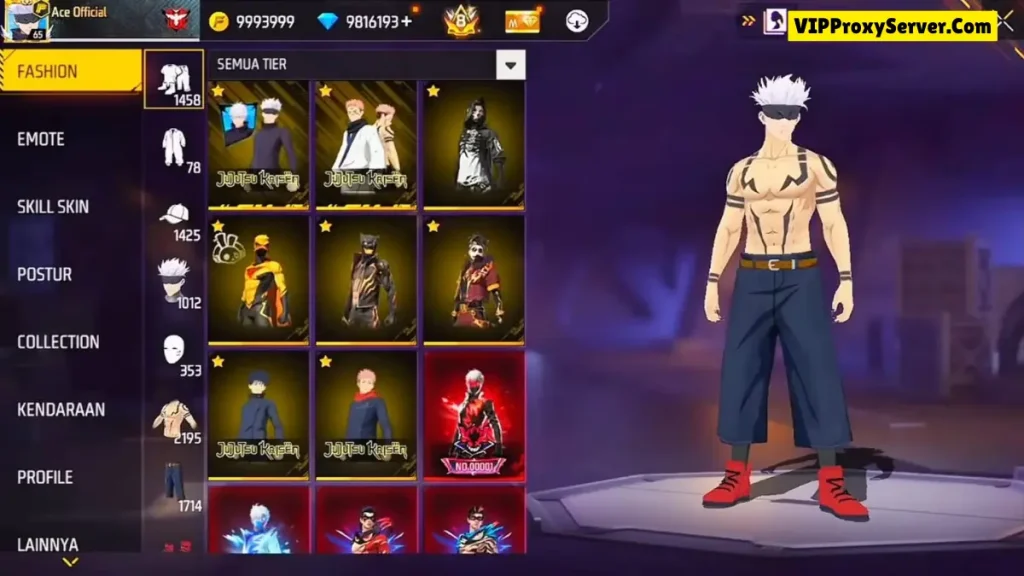 Benefits of Using Free Fire Jujutsu Kaisen One-tap Headshots Panel