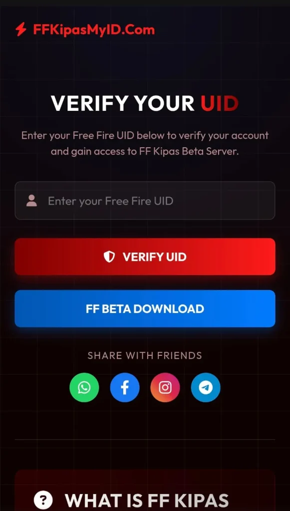 Unveiling Steps To Verify Free Fire UID On FF Kipas My ID Website